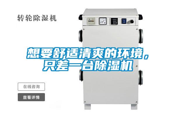 想要舒適清爽的環境，只差一臺除濕機