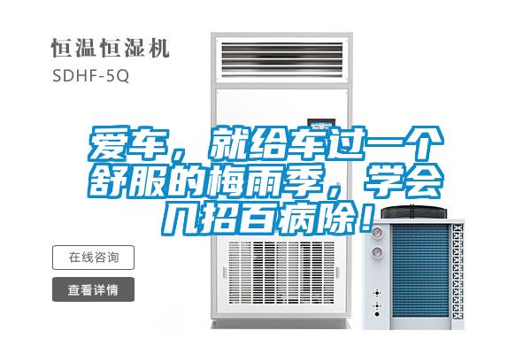 愛車，就給車過一個舒服的梅雨季，學(xué)會幾招百病除！