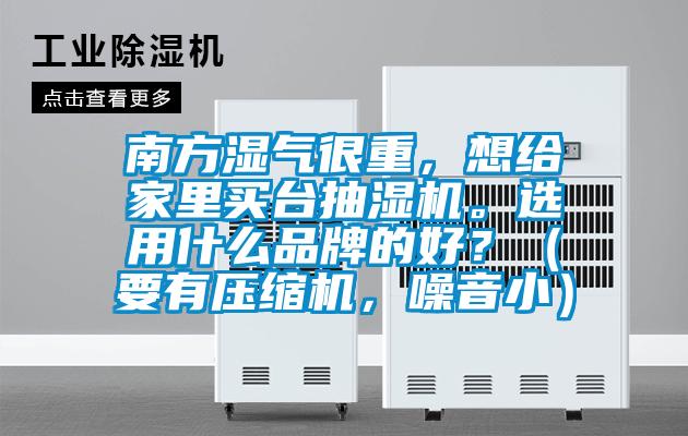 南方濕氣很重，想給家里買臺抽濕機。選用什么品牌的好？（要有壓縮機，噪音?。?/></p>
						    <p style=