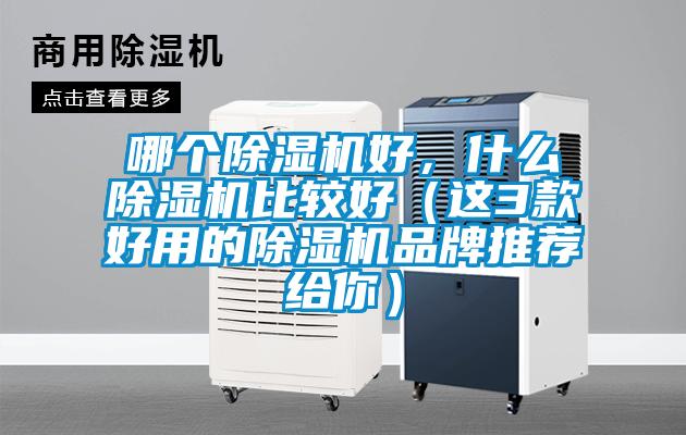 哪個除濕機好，什么除濕機比較好（這3款好用的除濕機品牌推薦給你）