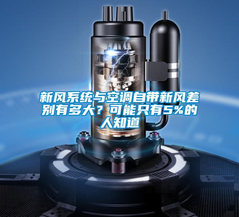 新風(fēng)系統(tǒng)與空調(diào)自帶新風(fēng)差別有多大?可能只有5%的人知道