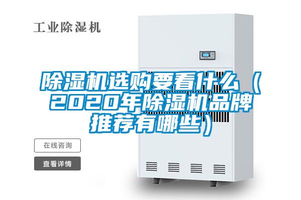 除濕機選購要看什么(2020年除濕機品牌推薦有哪些)